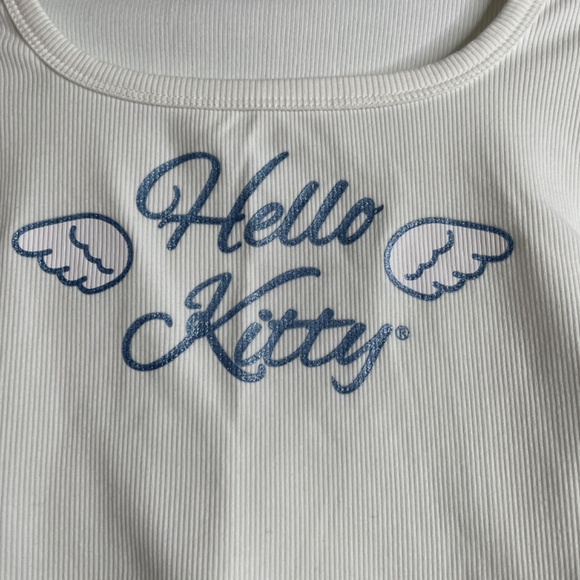 Hello Kitty long sleeve ribbed white top XS Forever 21 womens - Picture 3 of 6